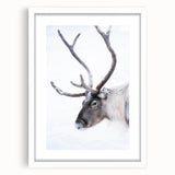 Textured abstract art print depicting a serene Finnish landscape in muted earth tones on a framed white mat.