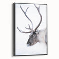 Black and white landscape art painting of a serene Finnish scenery on framed canvas, ideal for bedroom wall decor.