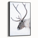 Black and white landscape art painting of a serene Finnish scenery on framed canvas, ideal for bedroom wall decor.