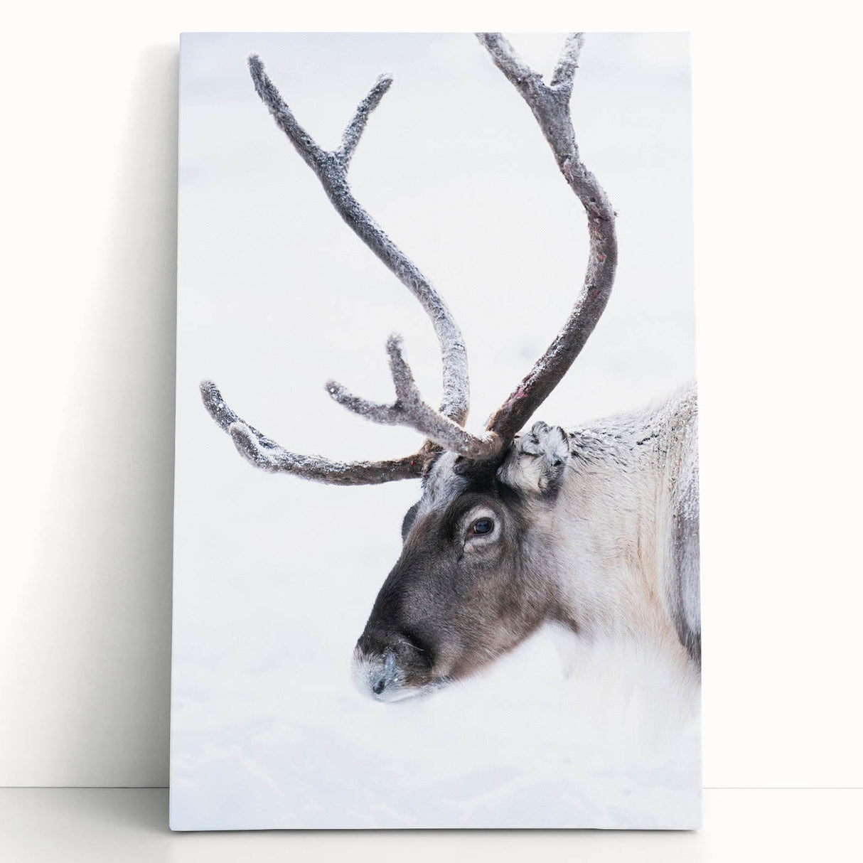 Large black and white photograph of a tranquil Finnish landscape on stretched canvas, ideal for kitchen wall art.