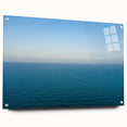 Acrylic print of a large abstract depiction of a southern France landscape in muted earth tones.