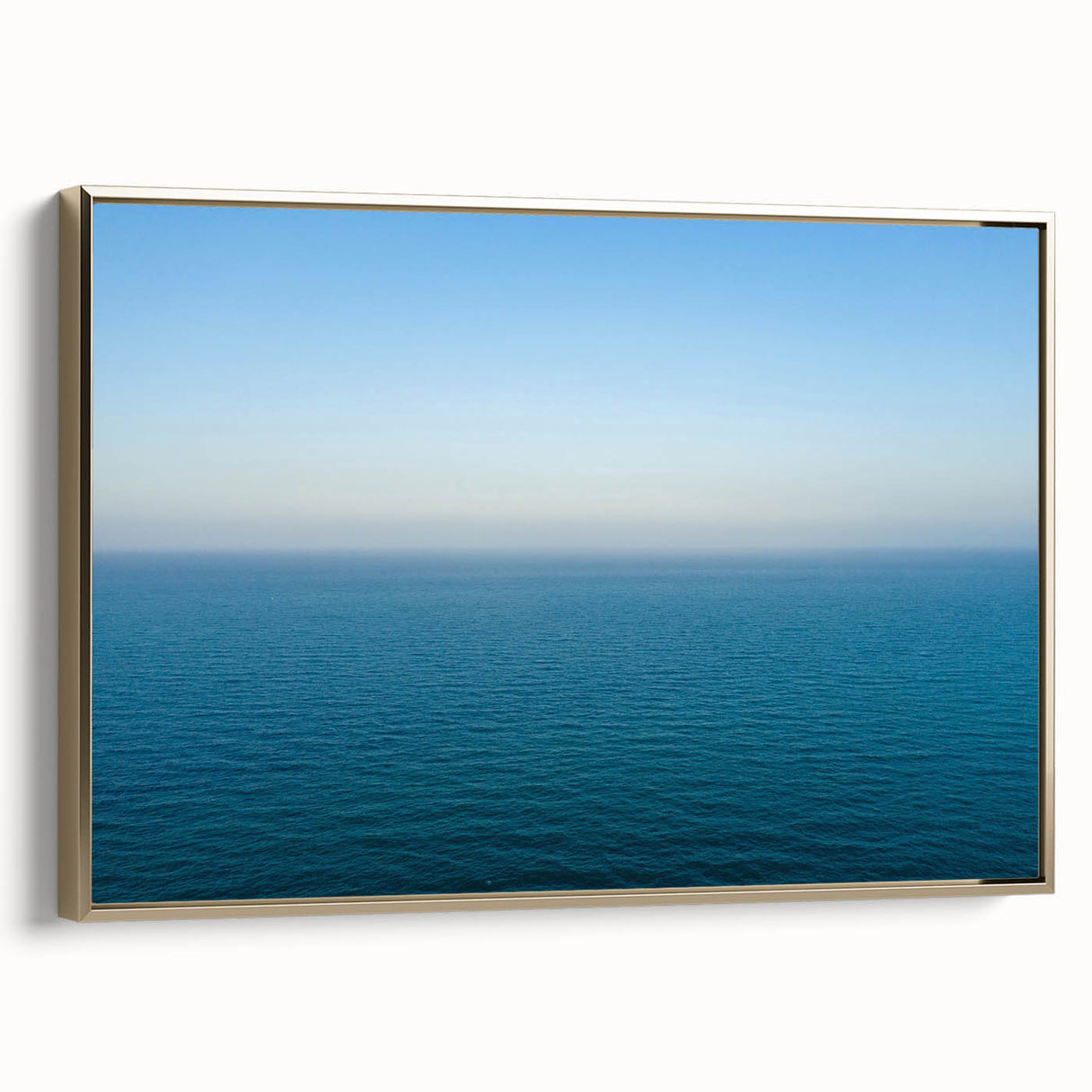Framed canvas featuring a vintage-style landscape painting of southern France in muted earth tones.