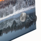 Large abstract wall art featuring a mid-century modernist Europe scenery in vibrant hues, ideal for dining room art.