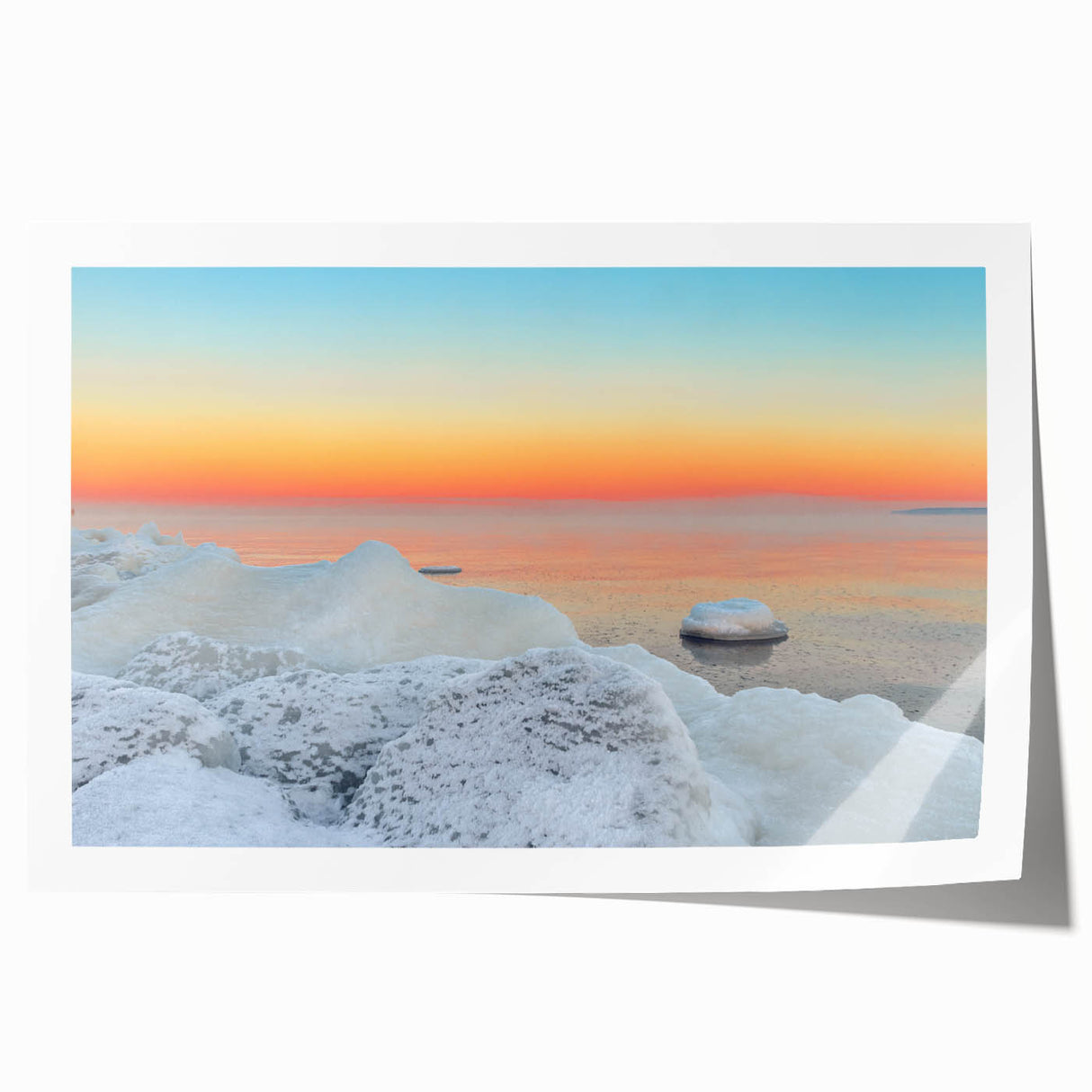 Extra large rolled print of a Lithuanian landscape with vibrant floral elements, suitable for art wall dining room.