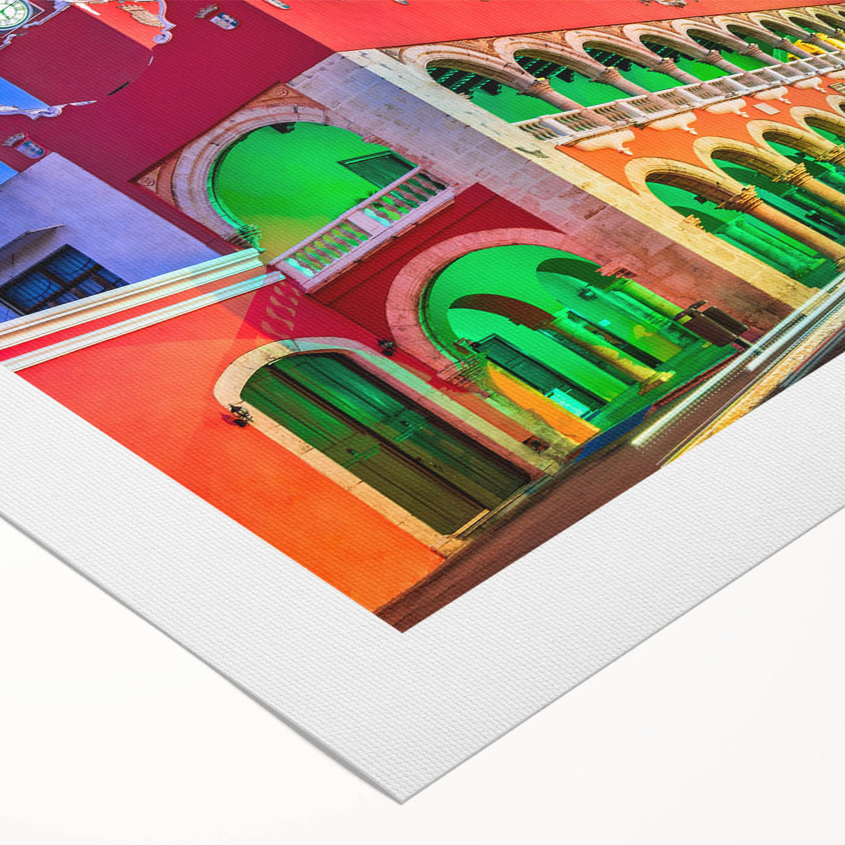 Art deco poster featuring a scenic Yucatan landscape on rolled canvas, suitable for dining room wall art.