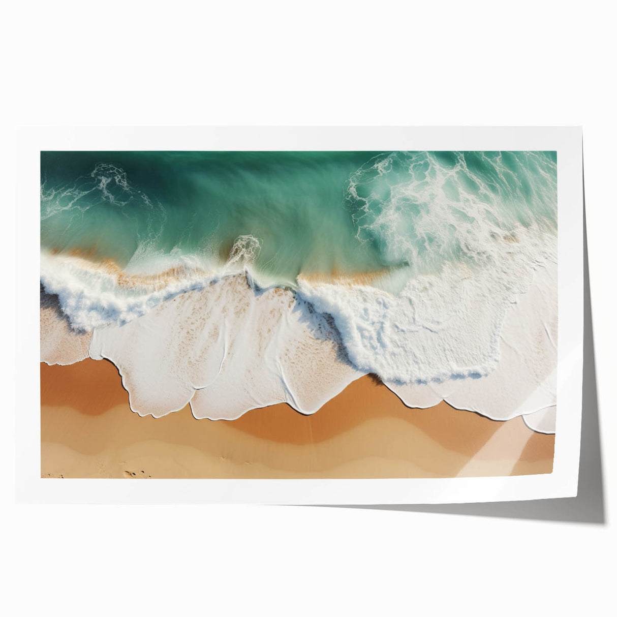Extra large rolled print depicting vibrant tropical flowers and foliage.