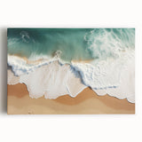 Black and white photograph of an oceanic Fiji landscape on large stretched canvas, ideal for kitchen wall art.