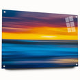Acrylic glass print of Auckland skyline with muted blue and gray tones, suitable for bedroom or dining room decor.