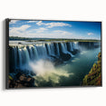 Black and white framed canvas of an Argentine landscape, featuring vintage poster art style, ideal for bedroom decor.