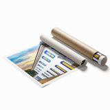 Extra large rolled print of a vivid floral scene in South America, ideal for classy bathroom wall art.