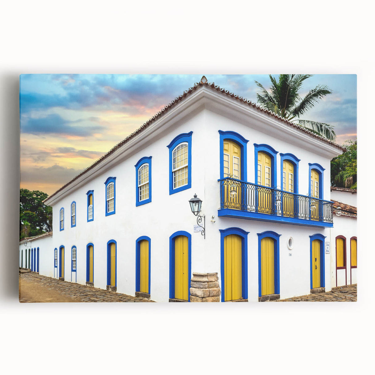 Black and white photo of Rio de Janeiro on stretched canvas, ideal for kitchen wall art.