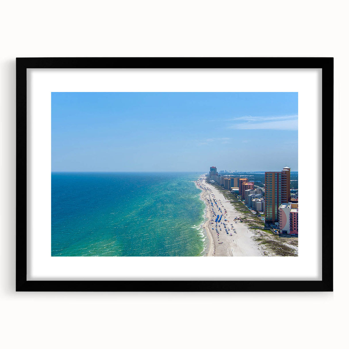 Extra large abstract art print with vibrant, colorful textures, framed in black, ideal for living room decor.