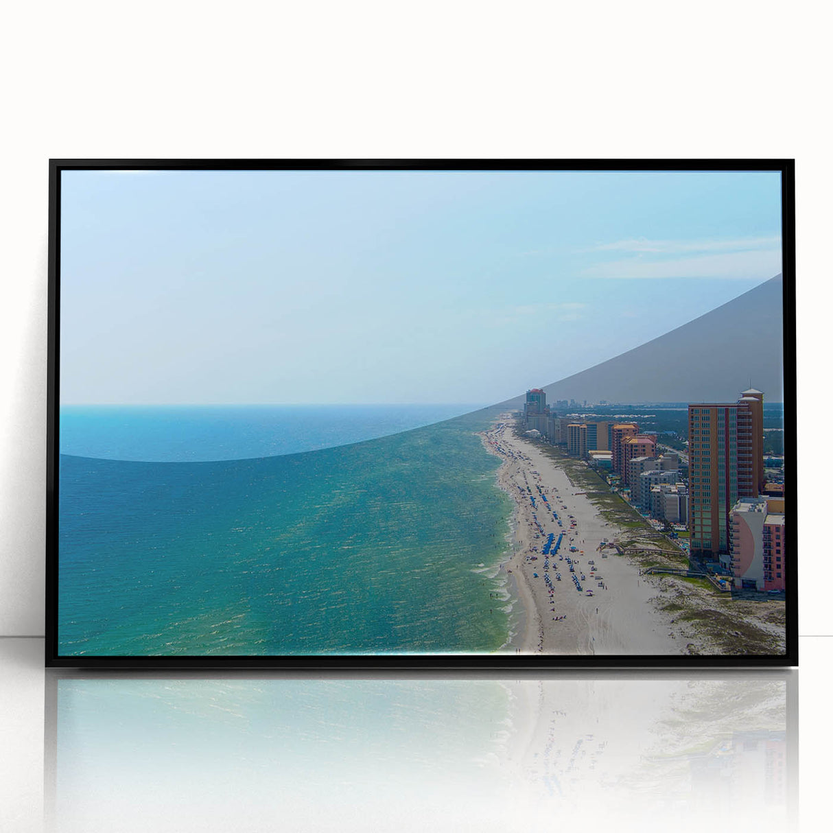 Large abstract wall art depicting Alabama scenery in muted earth tones on a framed acrylic.