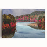 Black and white photograph of a Connecticut landscape on a large stretched canvas, suitable for kitchen wall art.