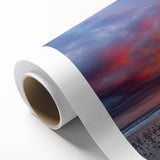 Art deco poster of Daytona scenery on rolled canvas, featuring pastel shades, suitable as nursery wall art.