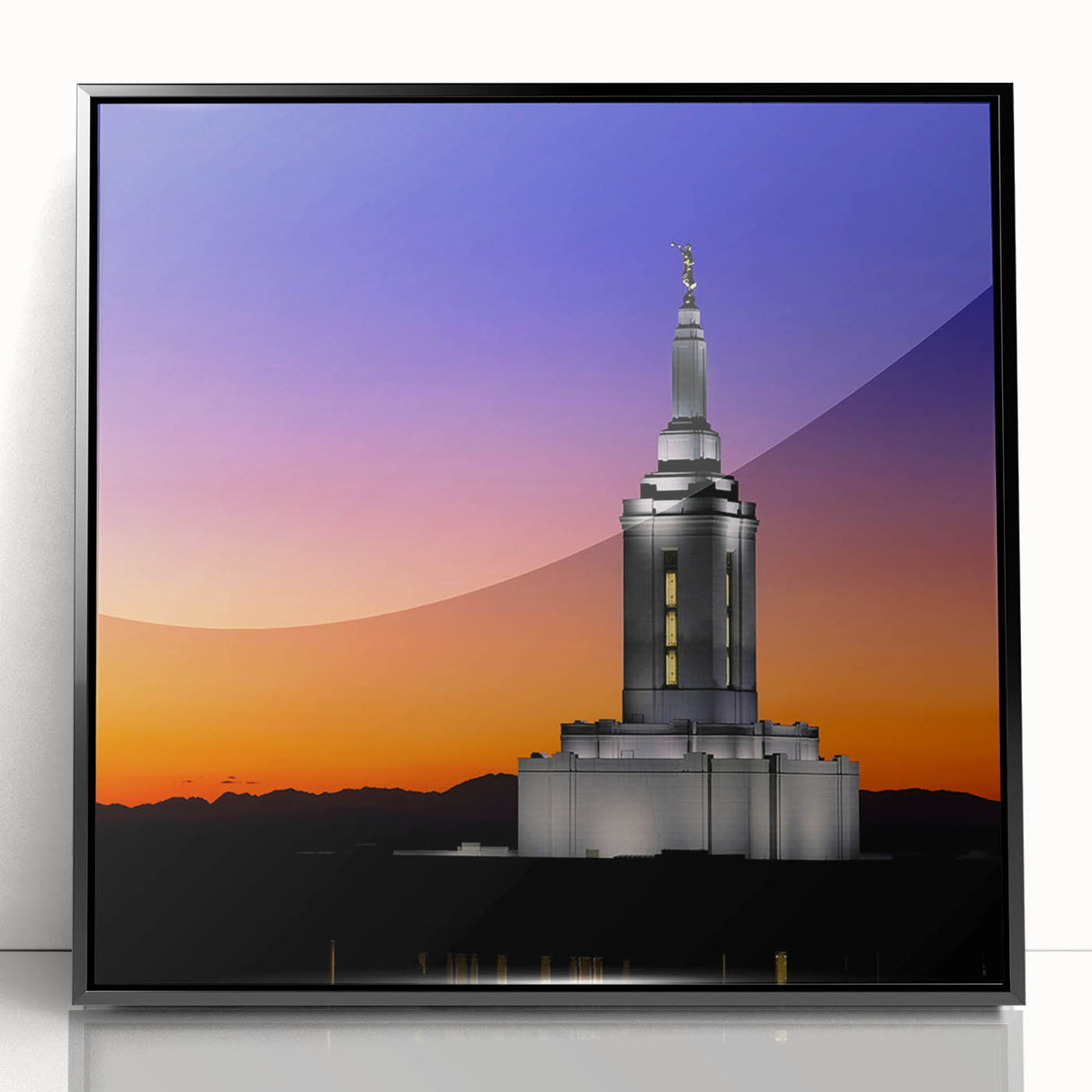 Large abstract wall art depicting an Idaho scenery in muted earth tones on a framed acrylic.