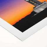 Art deco poster of Idaho scenery on rolled canvas, featuring muted earth tones, ideal for dining room wall art.