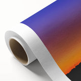 Art deco poster of Idaho scenery in soft pastel shades on rolled canvas, ideal for nursery wall art.