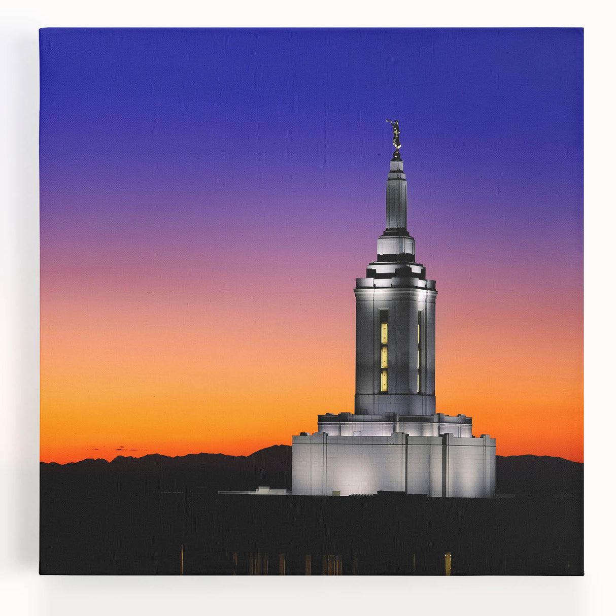 Black and white stretched canvas of Idaho scenery, ideal for kitchen art.