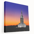 Panoramic Idaho landscape on large stretched canvas with earthy green and blue tones, suitable for kitchen wall art.