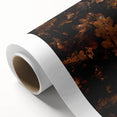 Art deco poster depicting a stylized fall scene with warm orange and brown tones on rolled canvas.