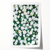 Extra large rolled print of spring floral art in pastel shades, ideal for dining room wall decor.