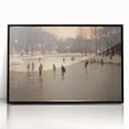 Large abstract wall art depicting winter season in monochrome shades on a framed acrylic, ideal for modern art wall decor.