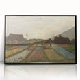 Large abstract wall art in mid-century modernist style, acrylic print in a black frame, ideal for modern art wall decor.