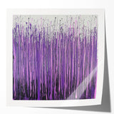 Abstract floral print mockup with vibrant colors and glossy finish, showcasing a modern design ideal for home decor or art displays, emphasizing artistic aesthetics.