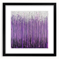 Abstract floral frame art with a matte black border, showcasing vibrant colors and intricate designs, ideal for modern home decor or gallery display.