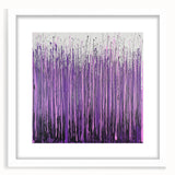 Abstract floral frame art featuring vibrant colors and intricate designs, presented in a white mat, perfect for modern home decor. Ideal for adding elegance to any room.
