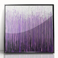 Framed acrylic artwork showcasing abstract floral designs in vibrant colors against a sleek black background, perfect for modern home decor.