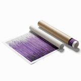 Abstract floral rolled print showcasing vibrant colors and intricate designs, perfect for adding a modern touch to home decor. Packaged in a protective cardboard tube for easy transport.