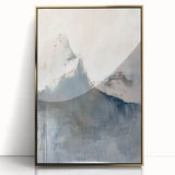 Framed acrylic wall art showcasing a gold abstract minimalist design, elegantly displayed from the front view, perfect for modern home decor.
