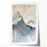 Abstract minimalist wall art print showcasing soft pastel colors and geometric shapes, rolled and ready for display, emphasizing contemporary decor style.