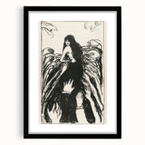 Expressionist Art: The Hands | Bold Black-and-White Munch Print