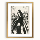 Expressionist Art: The Hands | Bold Black-and-White Munch Print