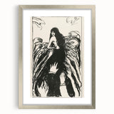 Expressionist Art: The Hands | Bold Black-and-White Munch Print