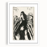 Expressionist Art: The Hands | Bold Black-and-White Munch Print