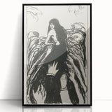 Expressionist Art: The Hands | Bold Black-and-White Munch Print