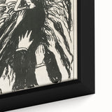 Expressionist Art: The Hands | Bold Black-and-White Munch Print