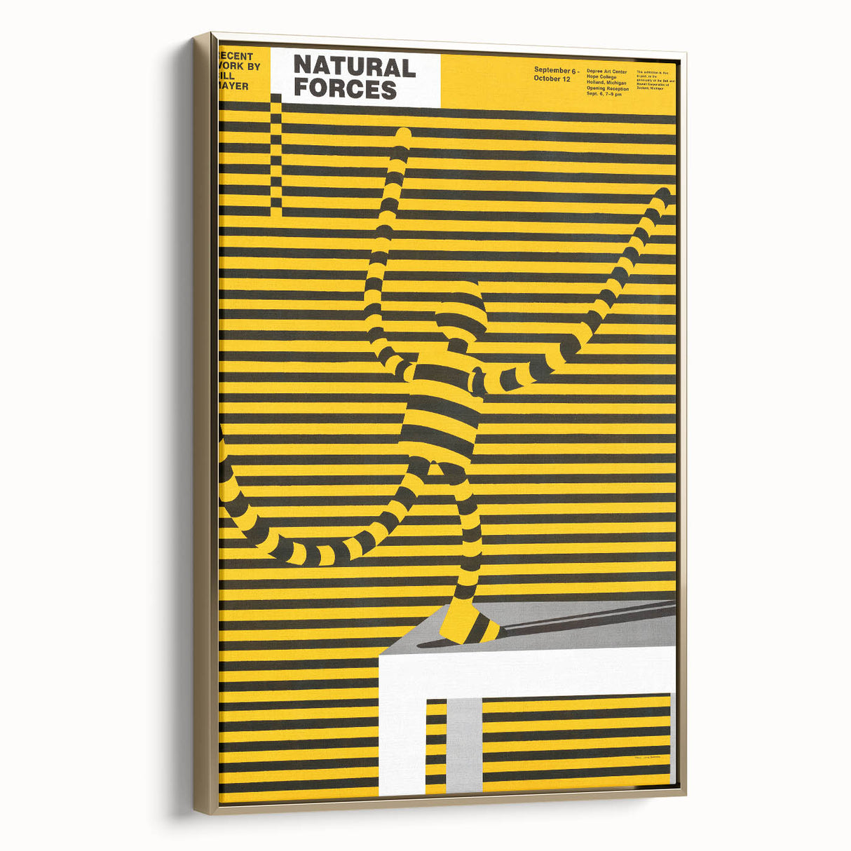 Bold Modern Wall Art - Striking Yellow and Black Graphic Abstract Poster