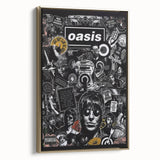 Oasis Collage Poster - Retro Art for Music Fans