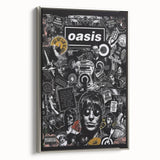Oasis Collage Poster - Retro Art for Music Fans