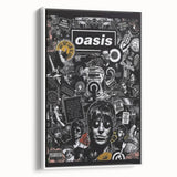 Oasis Collage Poster - Retro Art for Music Fans