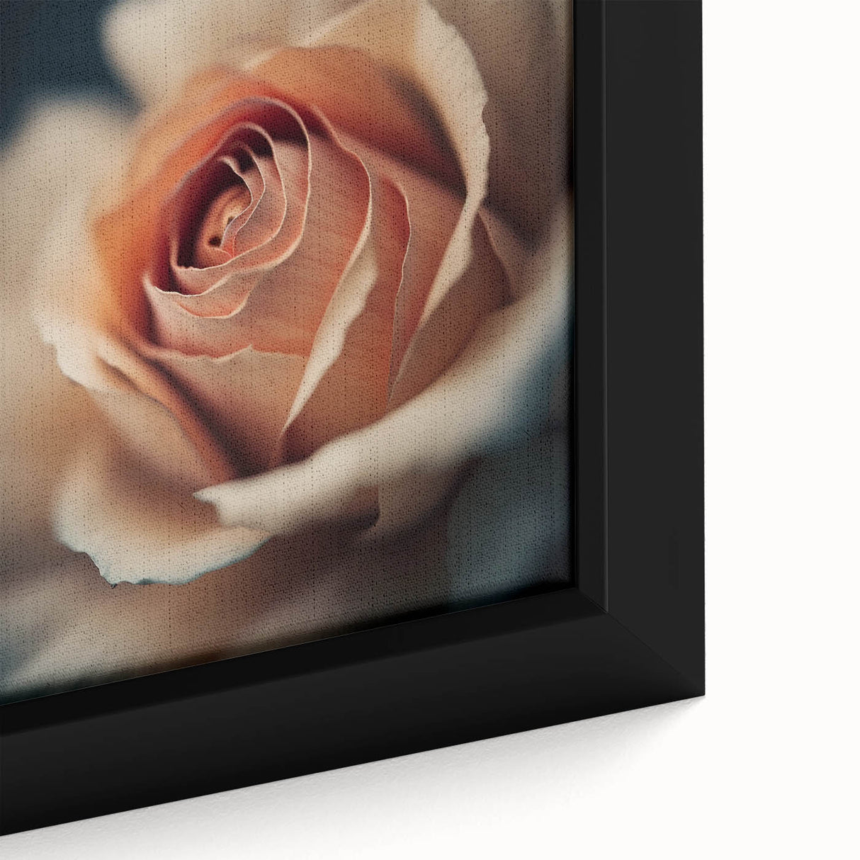 Elegant Rose Living Room Wall Art – Large Framed Floral Canvas