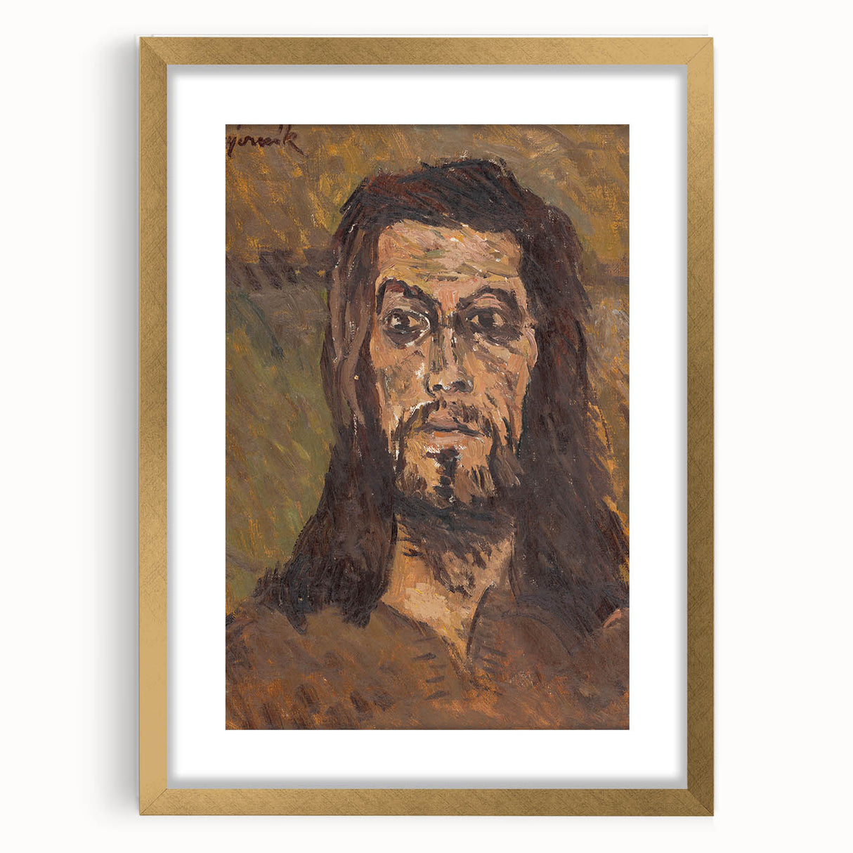 Expressionist Art: The Head of Saint John | Majerník Spiritual Portrait