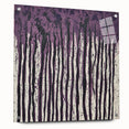 Abstract floral acrylic glass artwork showcasing vibrant colors and intricate designs, elegantly displayed from a side view with visible pins, ideal for modern decor.