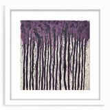 Abstract floral design framed in white matting, showcasing vibrant colors and intricate patterns, ideal for modern home decor or artistic displays.