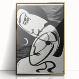 Expressionist Art: The Kiss | Bold Black-and-White Kirchner Print